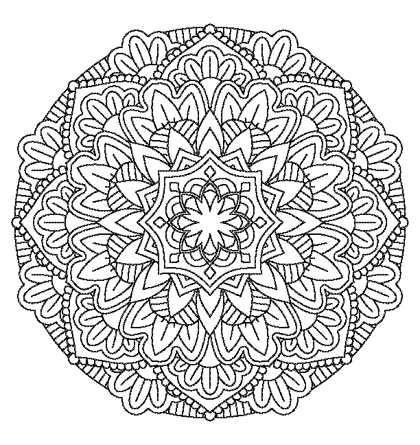 Mandala coloring book design 1
