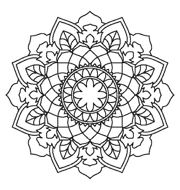 Mandala coloring book design 14