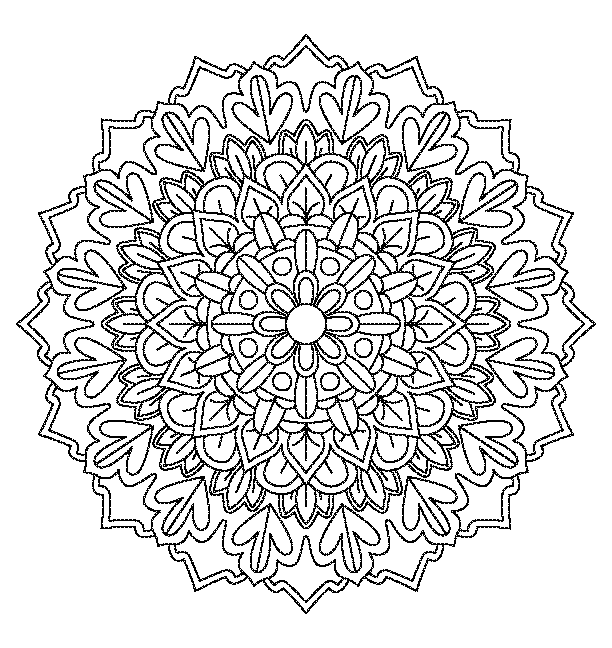 Mandala coloring book design 16