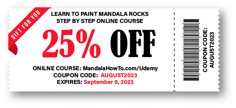 25% off coupon to the award winning mandala painting course.